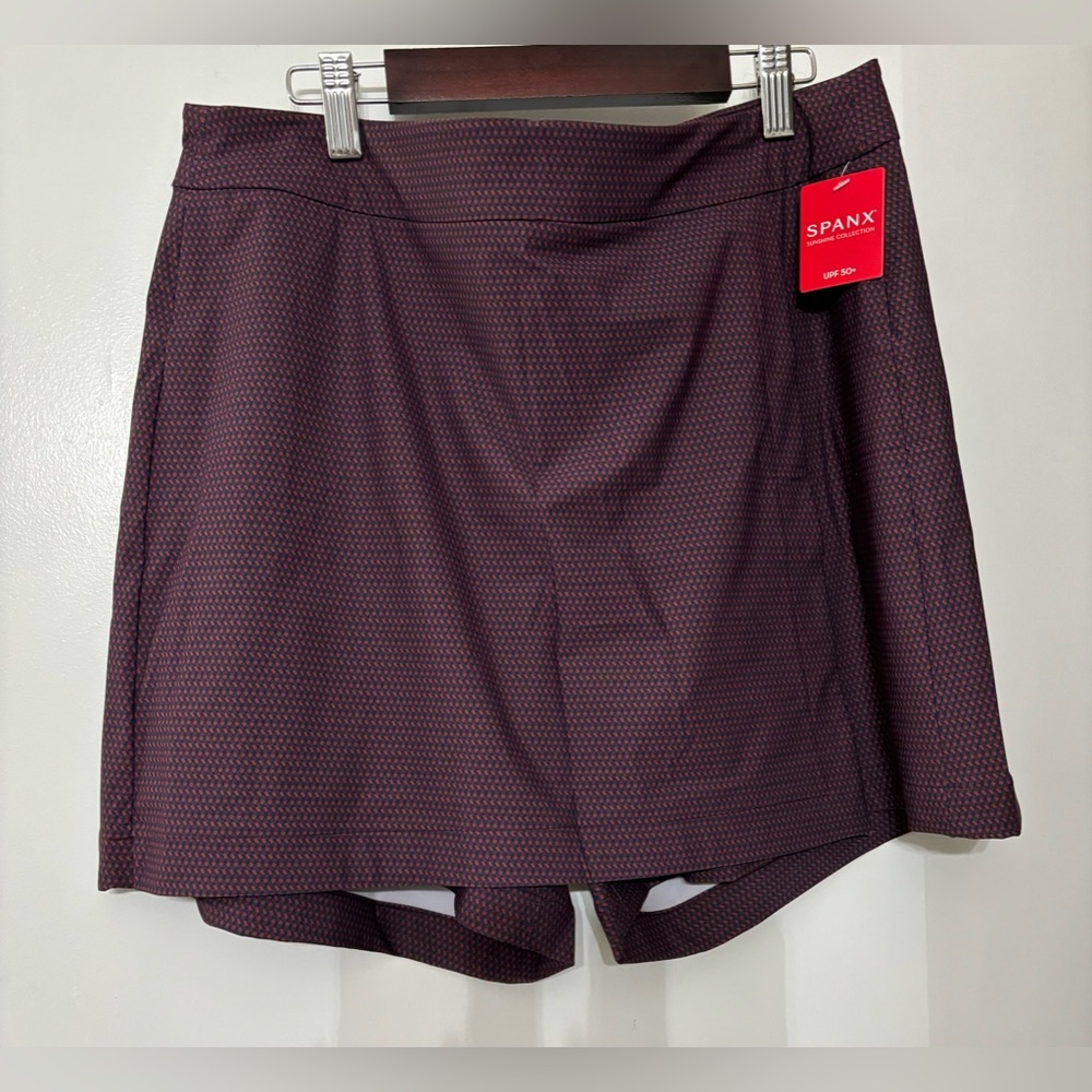 SPANX Plum Patterned Women's Skort